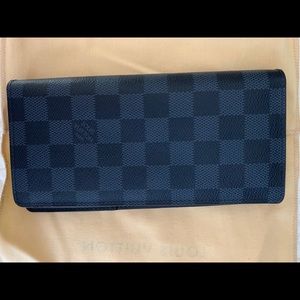 Louis Vuitton Brazza Damier Wallet in Cobalt